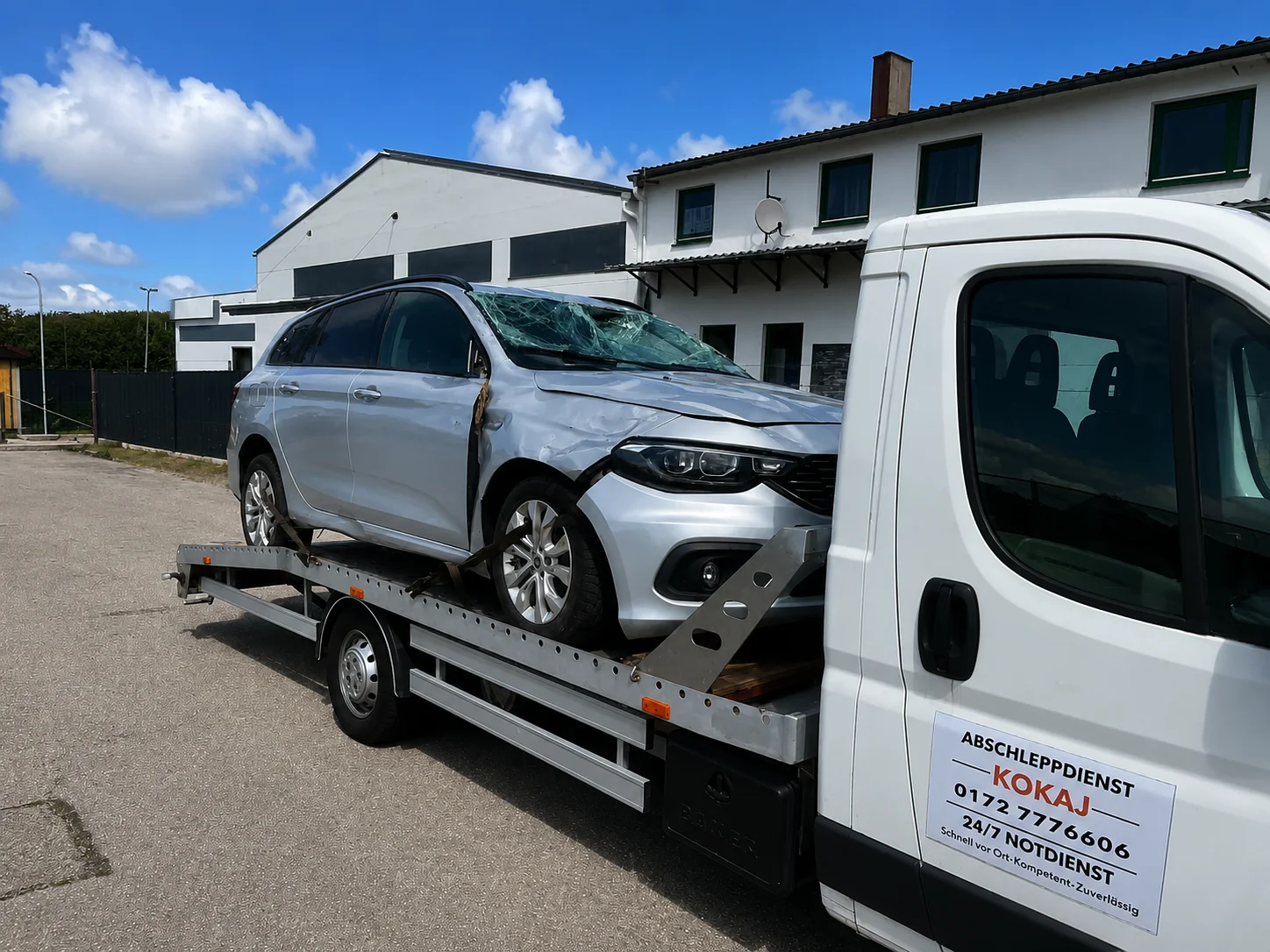 Unfallfahrzeug Transport